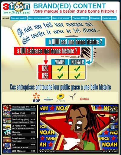 3TOON version professionnelle (Brand content, web-s&eacute;ries, marketing viral, buzz, advertainment)